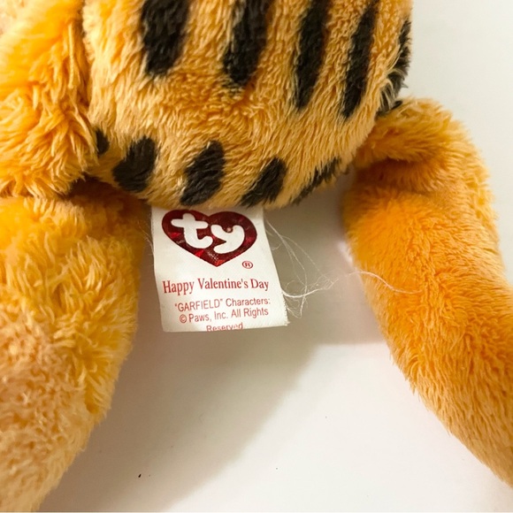 2005 TY Beanie Baby Happy Valentines Day Garfield Plush Cat - Picture 11 of 14